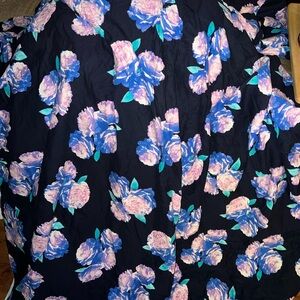 PINK Victoria's Secret Floral Duvet Cover - Black and Pink